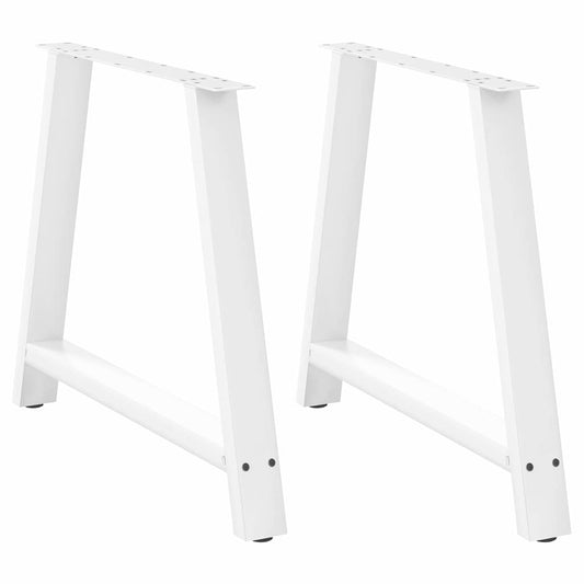 Gambe Tavolino da Caffè a A 2pz Bianco 90x(72-73) cm Acciaio