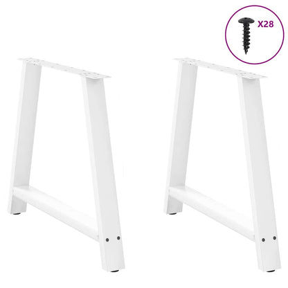 Gambe Tavolino da Caffè a A 2pz Bianco 90x(72-73) cm Acciaio