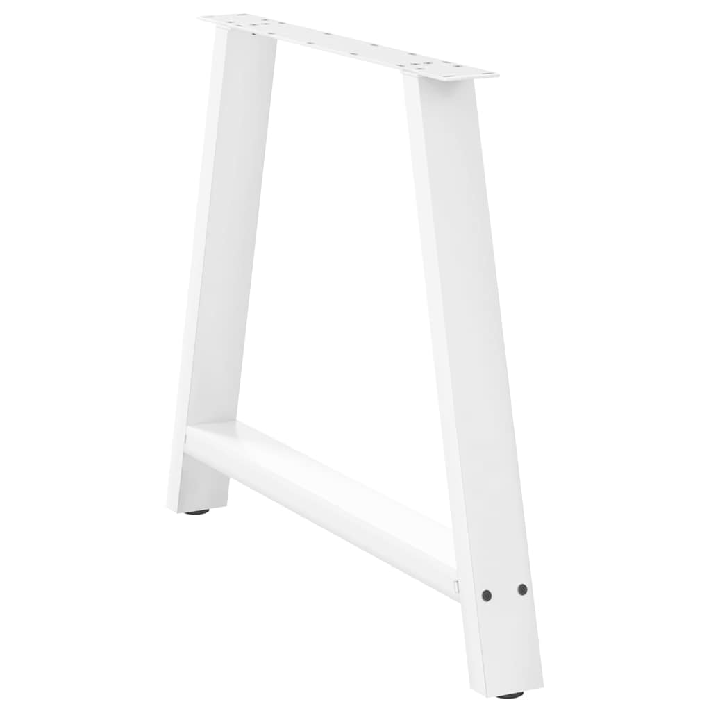 Gambe Tavolino da Caffè a A 2pz Bianco 90x(72-73) cm Acciaio