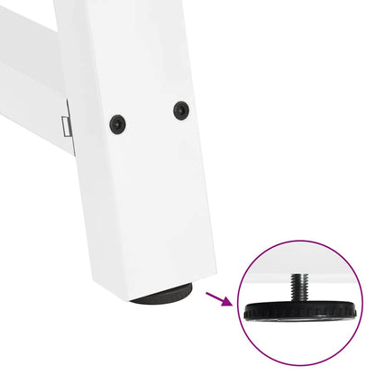Gambe per tavolo da pranzo forma A 2 pz bianche 90x(72-73) cm