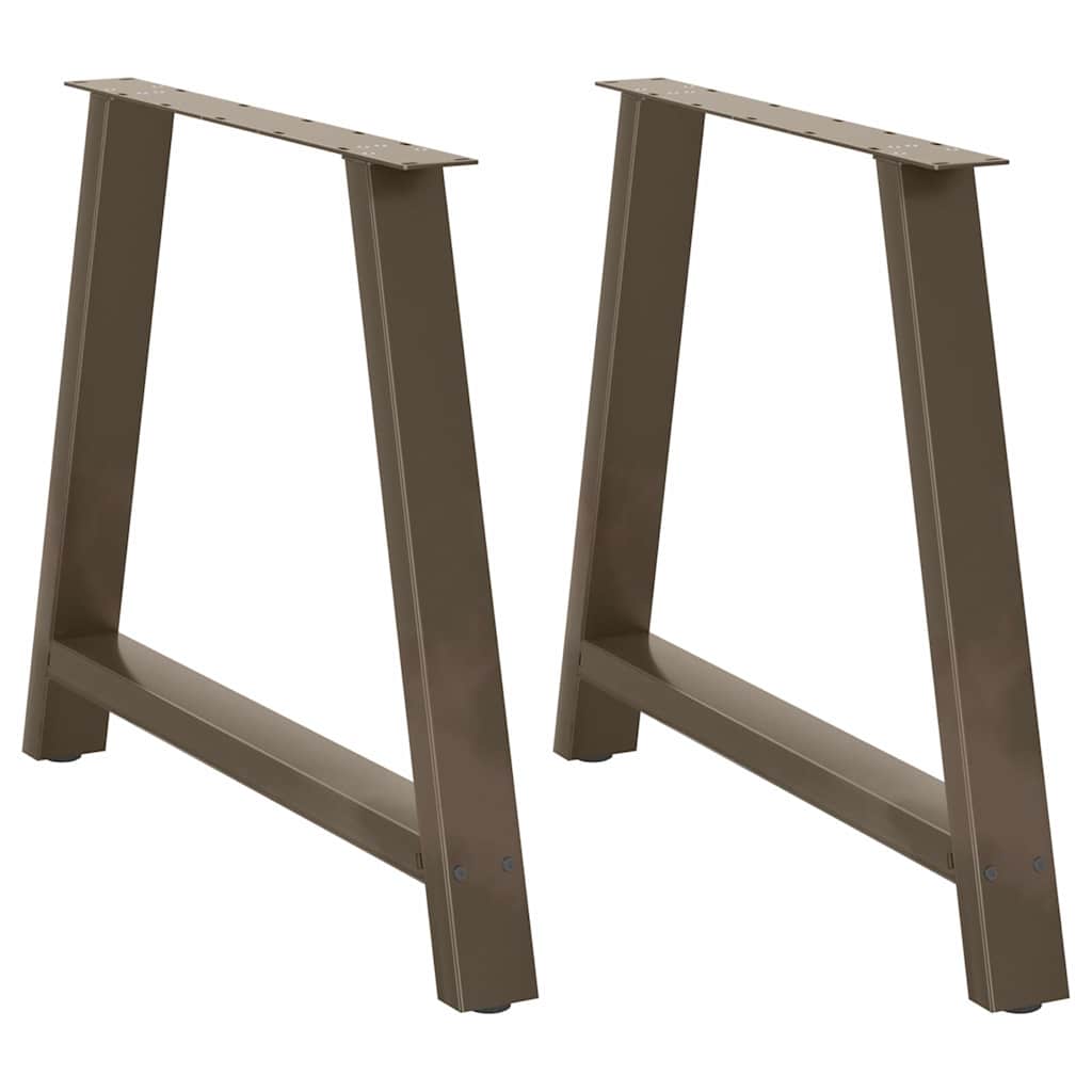 Gambe per tavolo da pranzo a forma di A 2 pz 90x(72-73) cm in acciaio