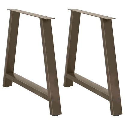 Gambe per tavolo da pranzo a forma di A 2 pz 90x(72-73) cm in acciaio