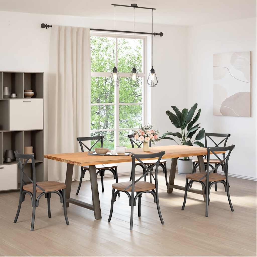 Gambe per tavolo da pranzo a forma di A 2 pz 90x(72-73) cm in acciaio | homemem39