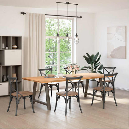 Gambe per tavolo da pranzo a forma di A 2 pz 90x(72-73) cm in acciaio | homemem39