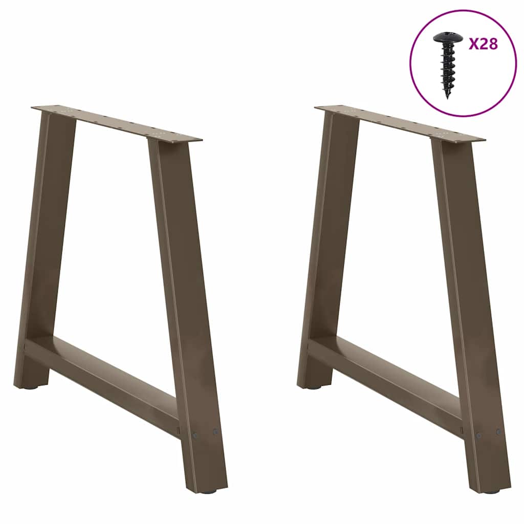 Gambe per tavolo da pranzo a forma di A 2 pz 90x(72-73) cm in acciaio | homemem39