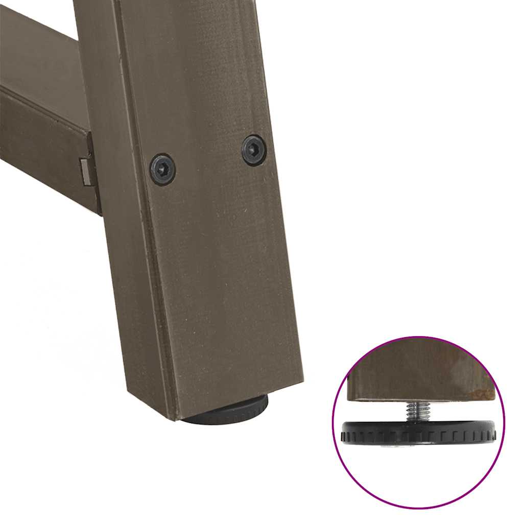 Gambe per tavolo da pranzo a forma di A 2 pz 90x(72-73) cm in acciaio