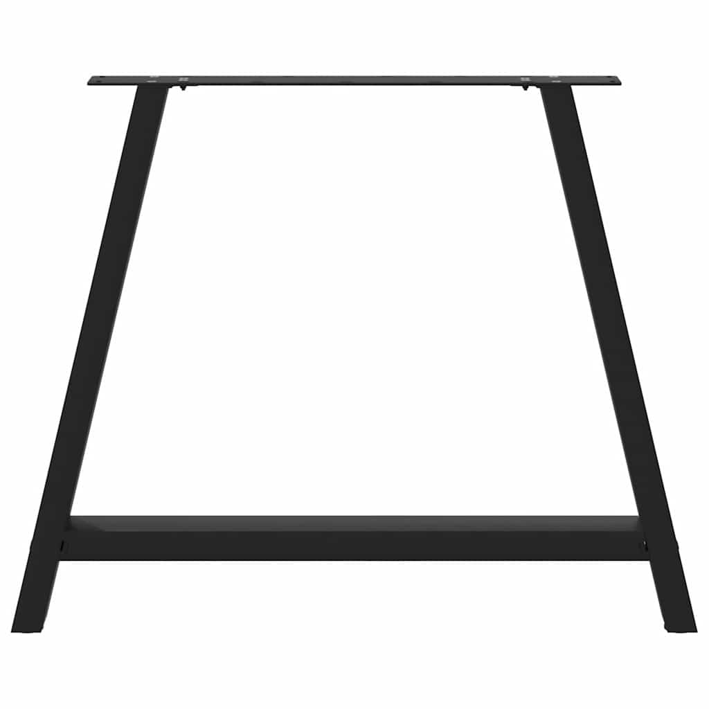 Gambe Tavolino da Caffè a A 2 pz Nero 100x(72-73) cm in Acciaio