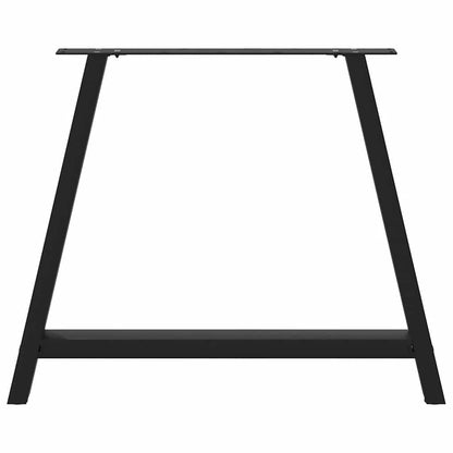 Gambe Tavolino da Caffè a A 2 pz Nero 100x(72-73) cm in Acciaio