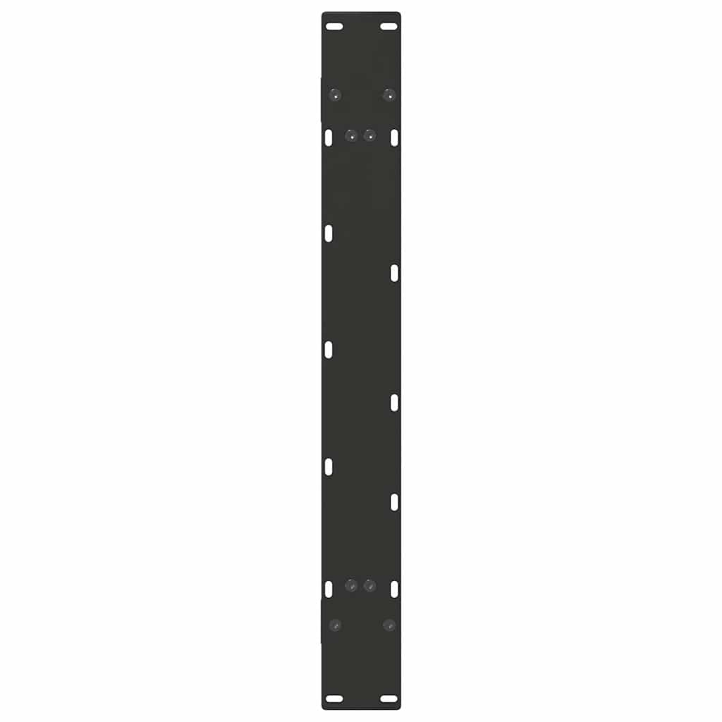 Gambe Tavolino da Caffè a A 2 pz Nero 100x(72-73) cm in Acciaio