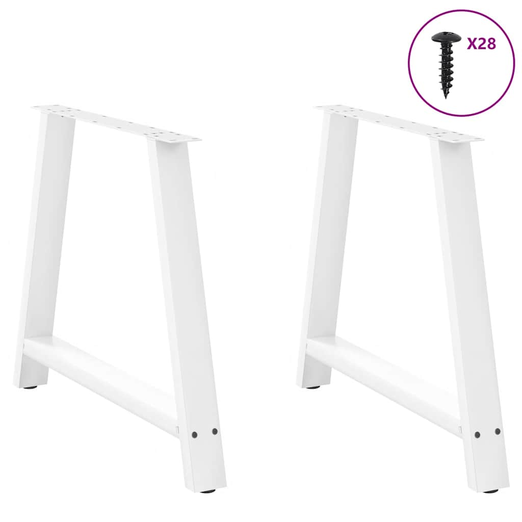 Gambe Tavolino da Caffè a A 2pz Bianco 100x(72-73) cm Acciaio