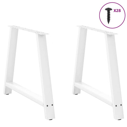 Gambe Tavolino da Caffè a A 2pz Bianco 100x(72-73) cm Acciaio