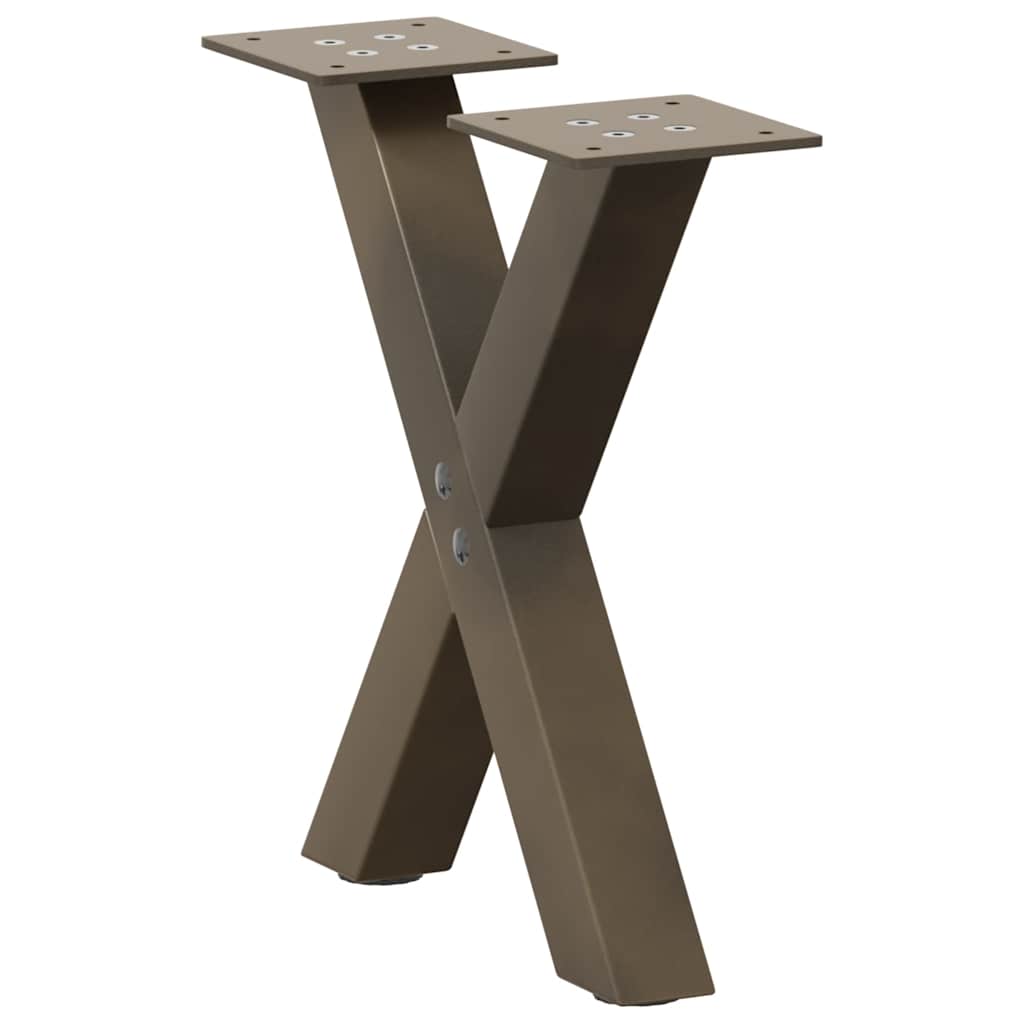 Gambe per Tavolino da Caffè forma X 2 pz Naturale 30x(30-31) cm