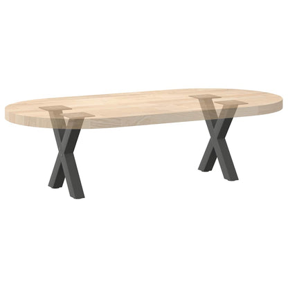 Gambe per Tavolino da Caffè forma X 2 pz Antracite 37x(30-31)cm