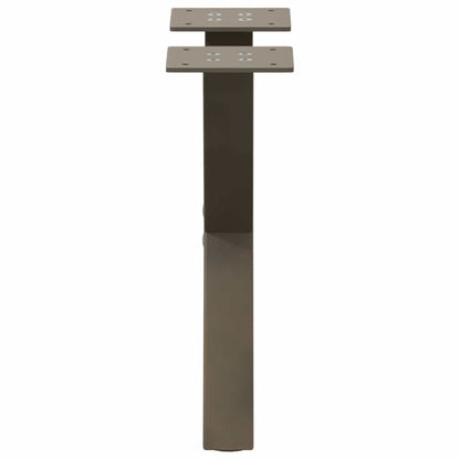 Gambe per Tavolino da Caffè a Forma di X 2 pz Acciaio Naturale 37x(30-31) cm Acciaio - homemem39