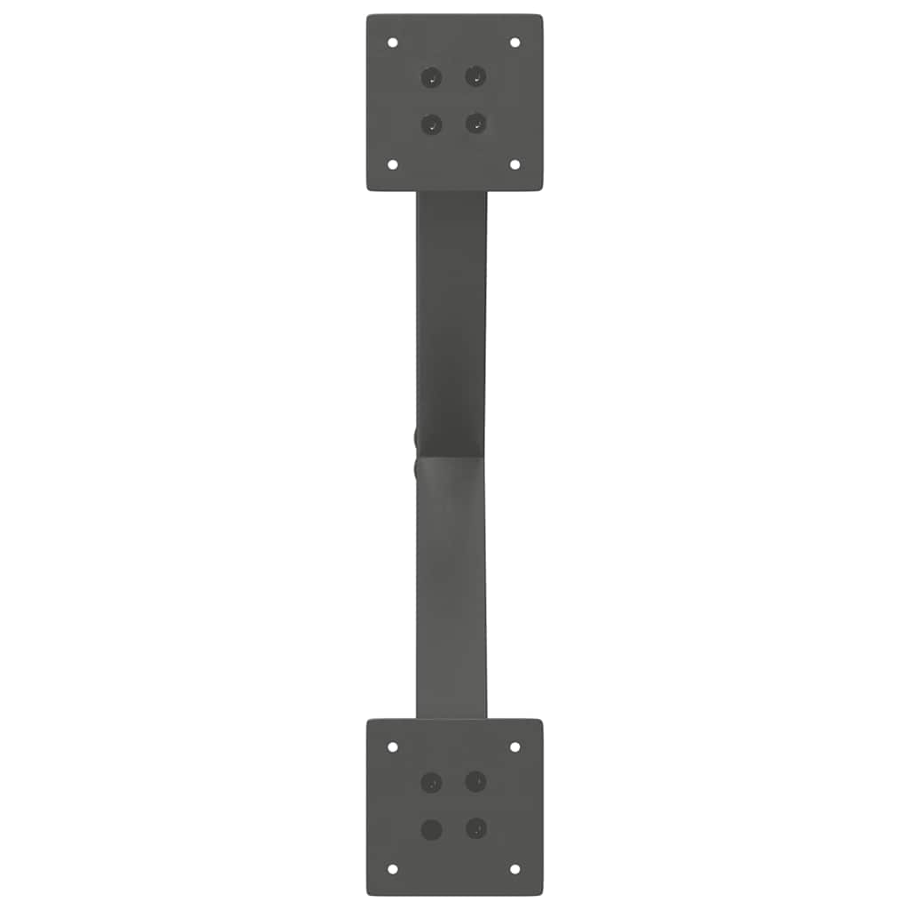 Gambe per Tavolino da Caffè forma X 2 pz Antracite 50x(30-31)cm