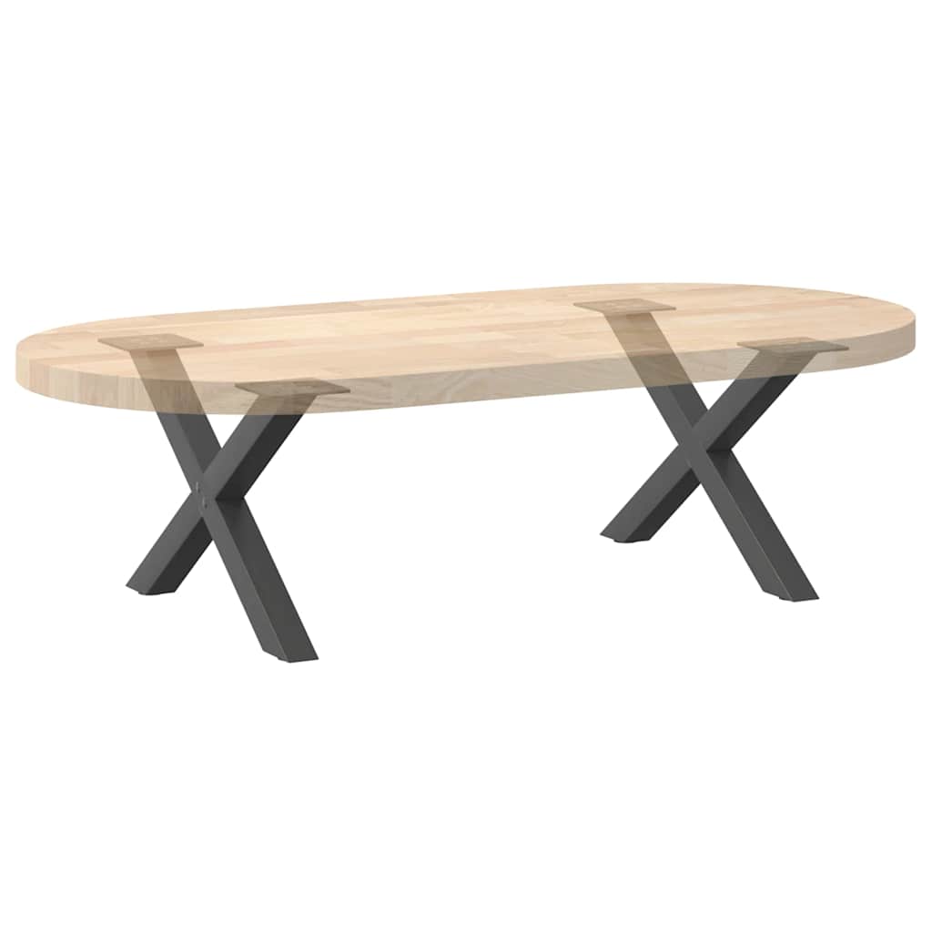 Gambe per Tavolino da Caffè forma X 2 pz Antracite 50x(30-31)cm
