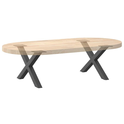Gambe per Tavolino da Caffè forma X 2 pz Antracite 50x(30-31)cm