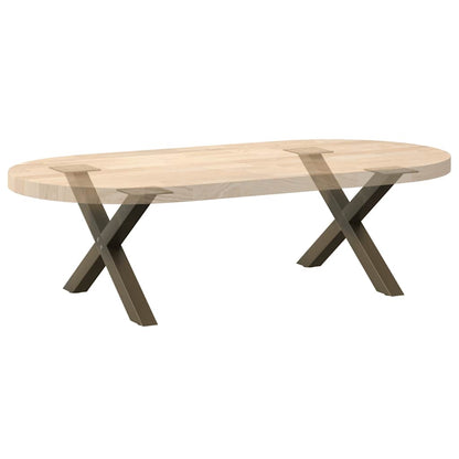 Gambe per Tavolino da Caffè forma X 2 pz Naturale 50x(30-31) cm