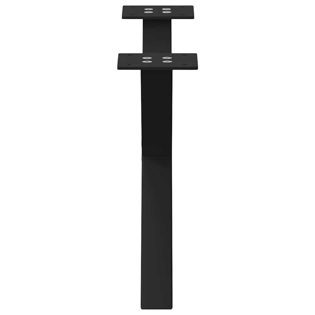 Gambe per Tavolino da Caffè a Forma di X 2 pz Nere 60x(30-31)cm