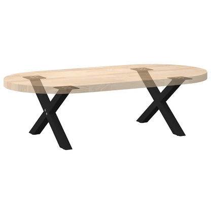 Gambe per Tavolino da Caffè a Forma di X 2 pz Nere 60x(30-31)cm
