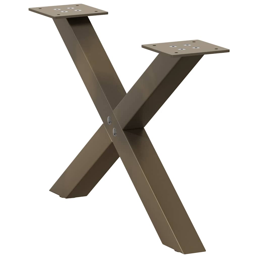 Gambe per Tavolino da Caffè forma X 2 pz Naturale 60x(30-31) cm
