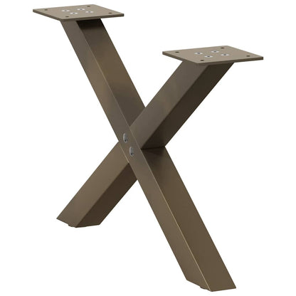 Gambe per Tavolino da Caffè forma X 2 pz Naturale 60x(30-31) cm