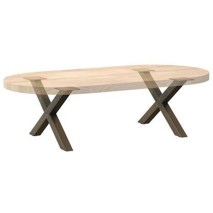 Gambe per Tavolino da Caffè forma X 2 pz Naturale 60x(30-31) cm