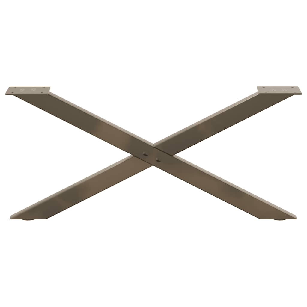 Gambe per Tavolino da Caffè forma X 2 pz Naturale 70x(30-31) cm
