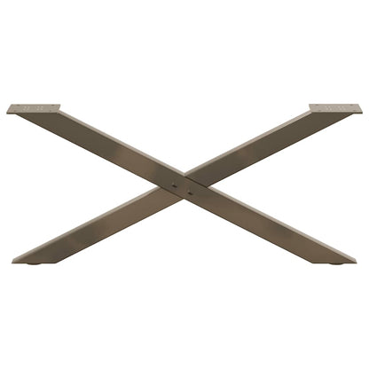 Gambe per Tavolino da Caffè forma X 2 pz Naturale 70x(30-31) cm