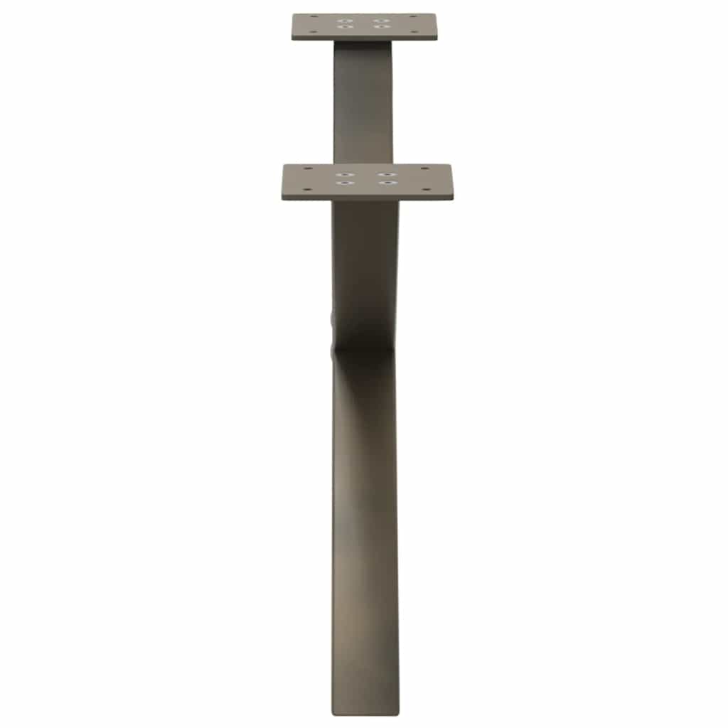 Gambe per Tavolino da Caffè forma X 2 pz Naturale 70x(30-31) cm
