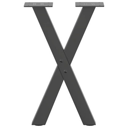 Gambe per Tavolino da Caffè forma X 2 pz 60x(42-43)