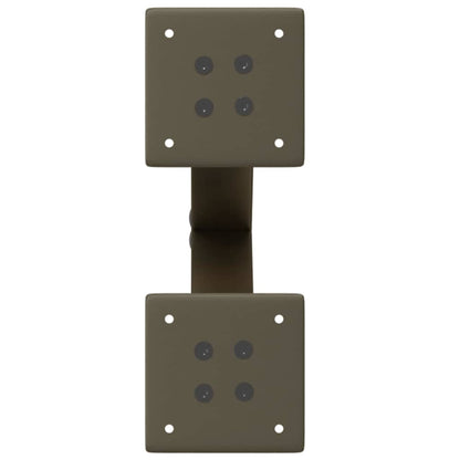 Gambe per Tavolino da Caffè a Forma di X 2 pz Acciaio Naturale 28x(42-43) cm Acciaio