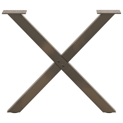 Gambe per Tavolino da Caffè forma X 2 pz Naturale 50x(42-43) cm