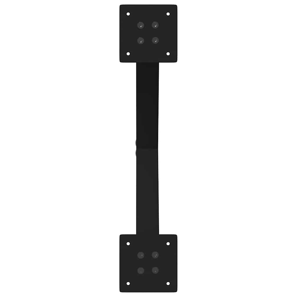 Gambe per Tavolino da Caffè a Forma di X 2 pz Nere 60x(42-43) cm Acciaio