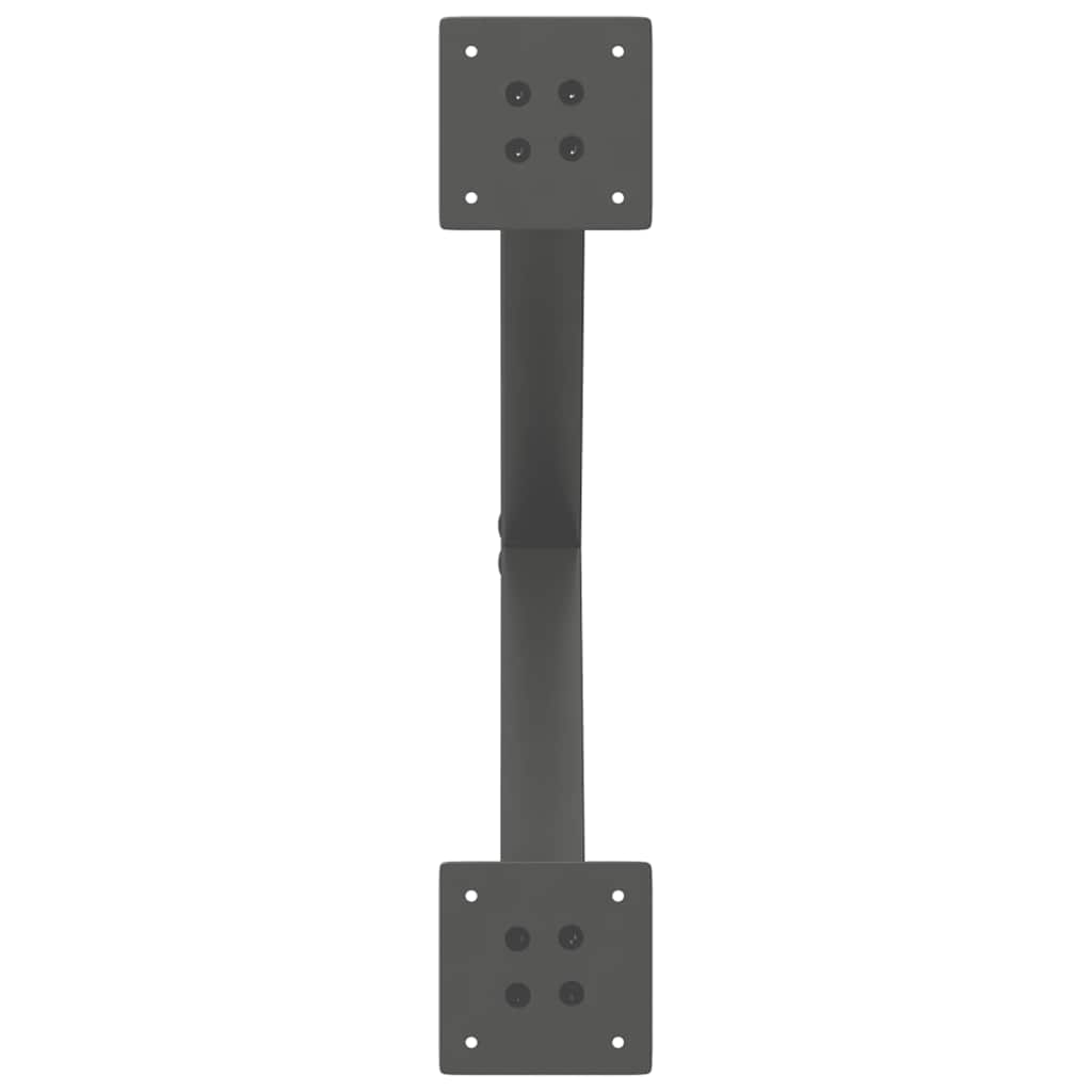 Gambe per Tavolino da Caffè a X 2 pz Antracite 60x(42-43) cm