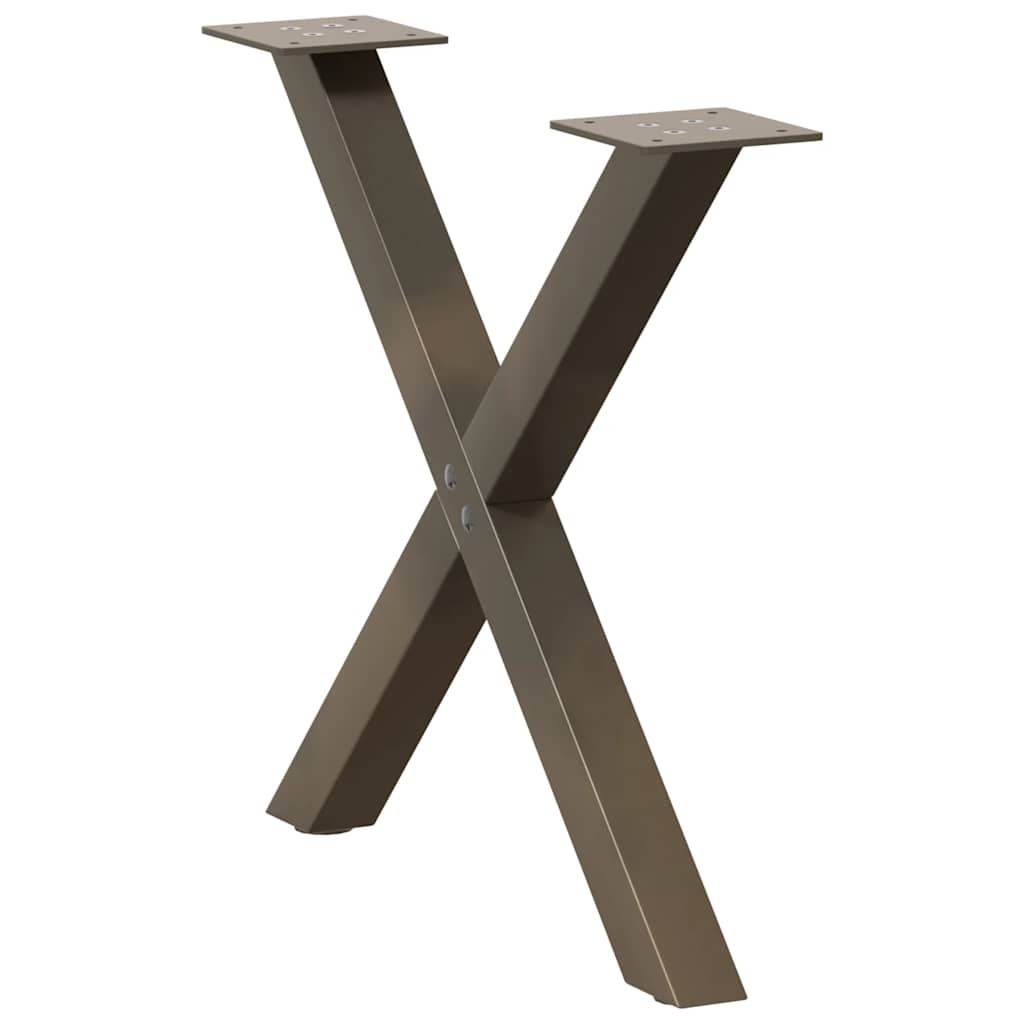 Gambe per Tavolino da Caffè forma X 2 pz Naturale 60x(42-43) cm