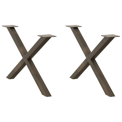 Gambe per Tavolino da Caffè forma X 2 pz Naturale 70x(42-43) cm