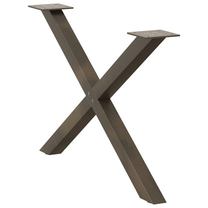 Gambe per Tavolino da Caffè forma X 2 pz Naturale 70x(42-43) cm