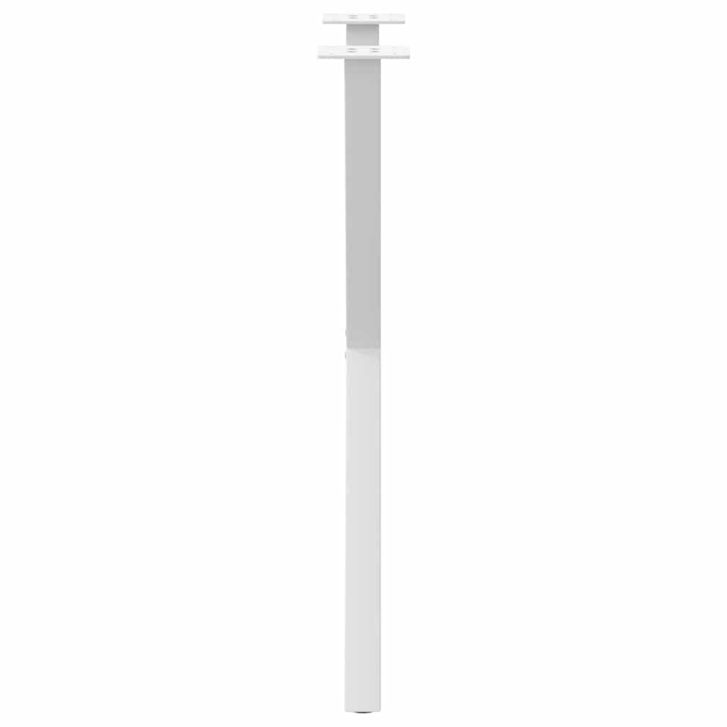 Gambe Tavolo Pranzo Forma X 2pz Bianco 50x(72-73)cm Acciaio