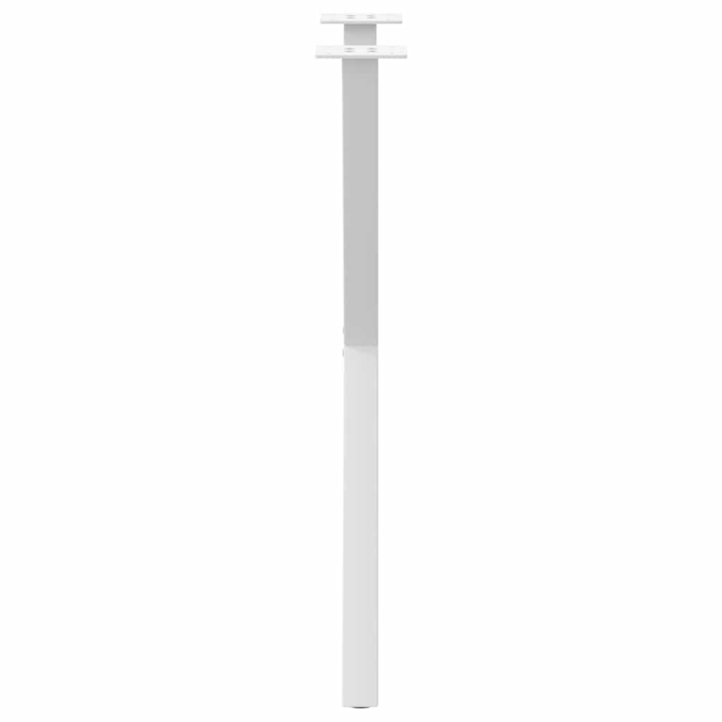 Gambe per tavolo da pranzo forma X 2 pz bianche 50x(72-73) cm