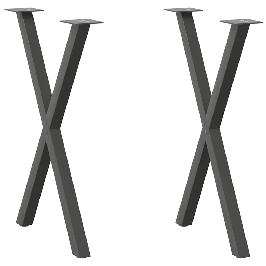 Gambe per tavolo da pranzo forma X 2 pz 90x(72-73)
