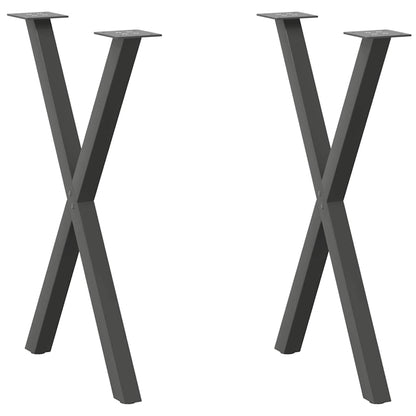 Gambe per tavolo da pranzo forma X 2 pz 90x(72-73)