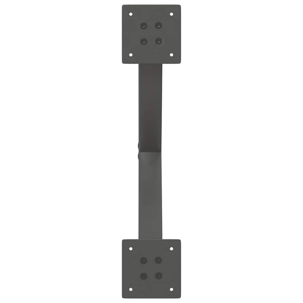 Gambe per tavolo da pranzo forma X 2 pz Antracite 57x(72-73) cm