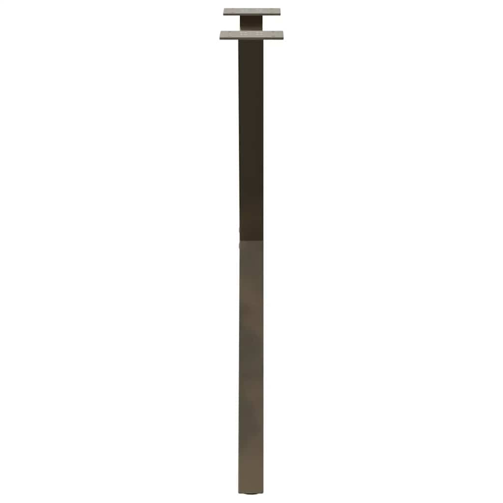 Gambe per tavolo da pranzo a forma di X 2 pz in acciaio naturale 57x(72-73) cm - homemem39