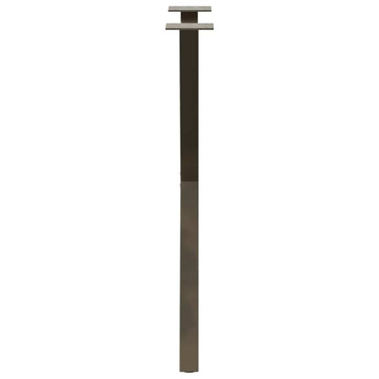 Gambe per tavolo da pranzo a forma di X 2 pz in acciaio naturale 57x(72-73) cm - homemem39