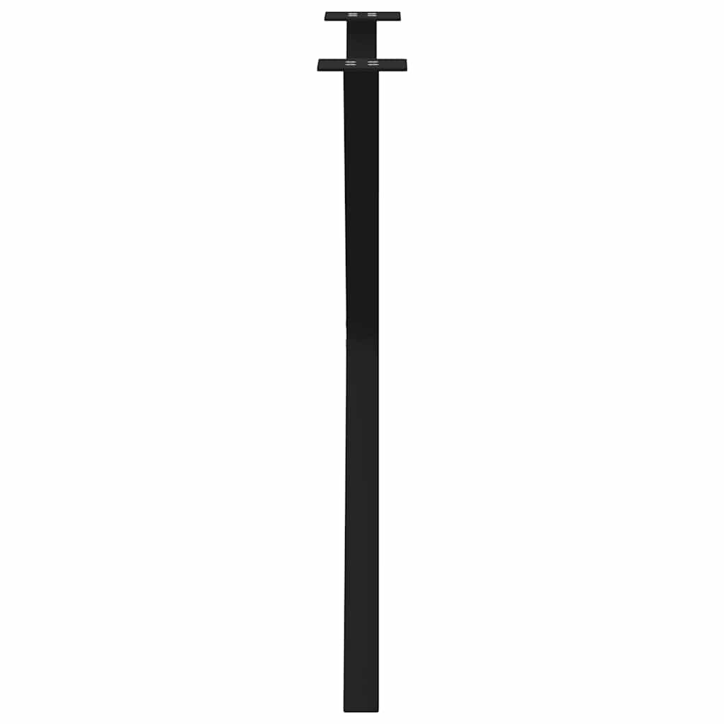 Gambe per tavolo da pranzo a forma di X 2 pz nere 70x(72-73) cm