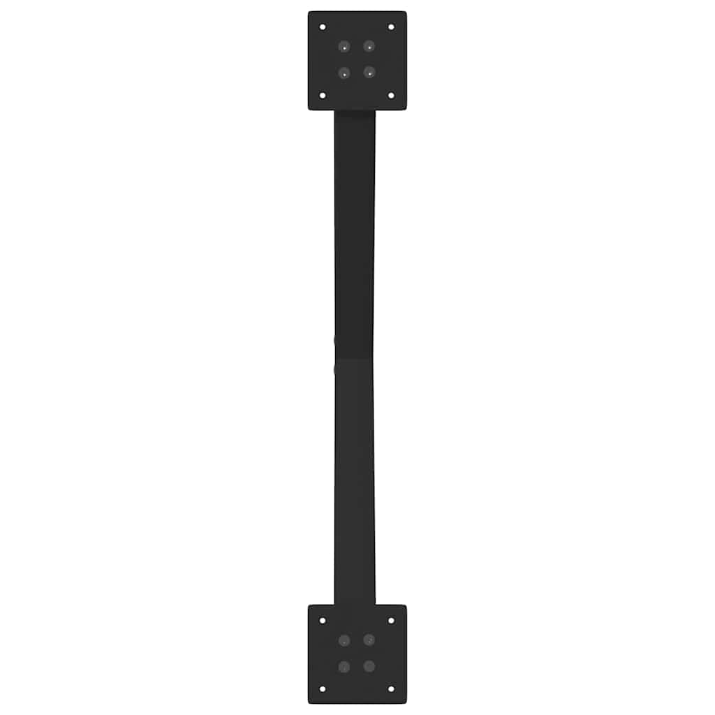 Gambe per tavolo da pranzo a forma di X 2 pz nere 70x(72-73) cm