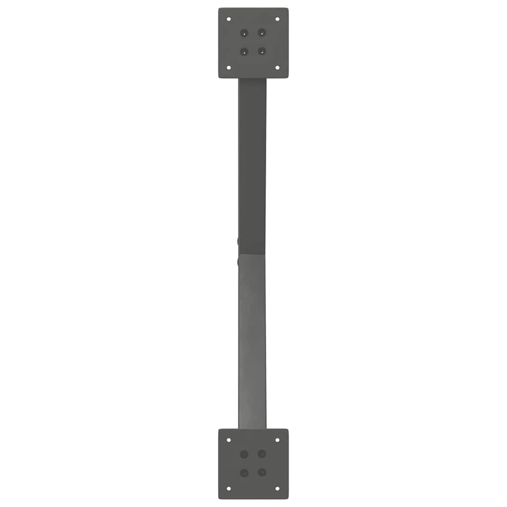 Gambe per tavolo da pranzo a forma di X 2 pz Antracite 70x(72-73) cm Acciaio