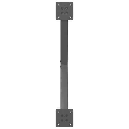 Gambe per tavolo da pranzo a forma di X 2 pz Antracite 70x(72-73) cm Acciaio