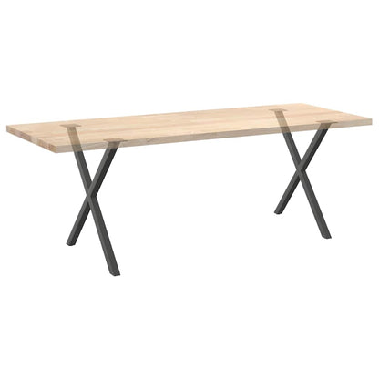 Gambe per tavolo da pranzo a forma di X 2 pz Antracite 70x(72-73) cm Acciaio